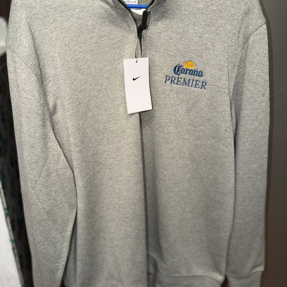 Nike Corona Premier Light Gray Quarter-Zip Sweatshirt